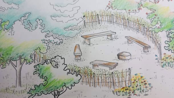 Baslow community orchard sketch